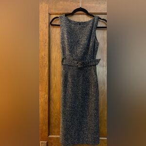 Banana Republic Charcoal Belted Midi Dress